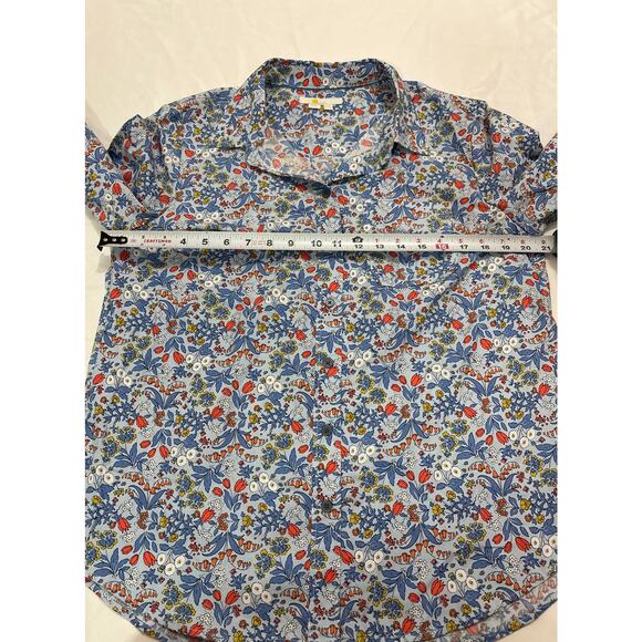 Boden Womens 10 Regular Ditsy Floral Contemporary Office Button Down Top Dainty - Picture 7 of 8